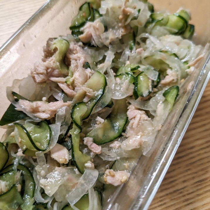 新玉ねぎとツナの和え物